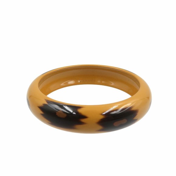 Hermes Lacquer Wood Brown Bangle 0134HERMES - Picture 1 of 6